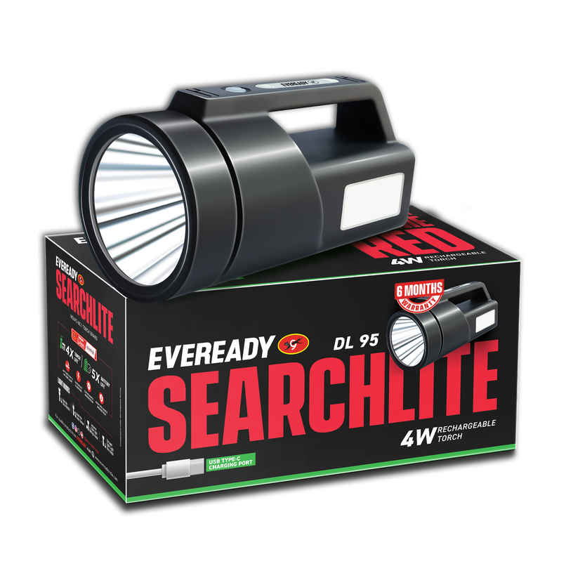 Eveready Searchlite DL95 Rechargeable Torch | 4W