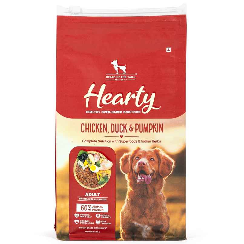 Hearty Oven-Baked Dry Food For Adult Dogs With Chicken, Duck & Brown Rice - All Breed Hearty Oven-Baked Dry Food For Adult Dogs With Chicken, Duck & Brown Rice - All Breed