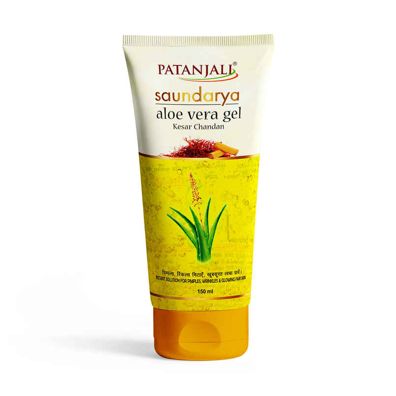 Patanjali Saundarya Kesar Chandan Aloe Gel- Saffron Sandalwood, Glow & Blemish Free