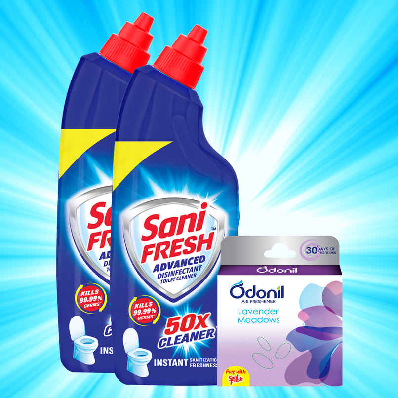 Sanifresh Advanced Disinfectant Toilet Cleaner | with Free Odonil Sanifresh Advanced Disinfectant Toilet Cleaner | with Free Odonil