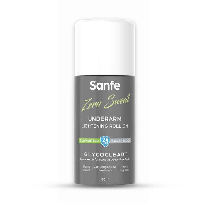 Sanfe Zero Sweat Underarm Lightening Roll On, Lightens & Remove Pigmentation Men & Women