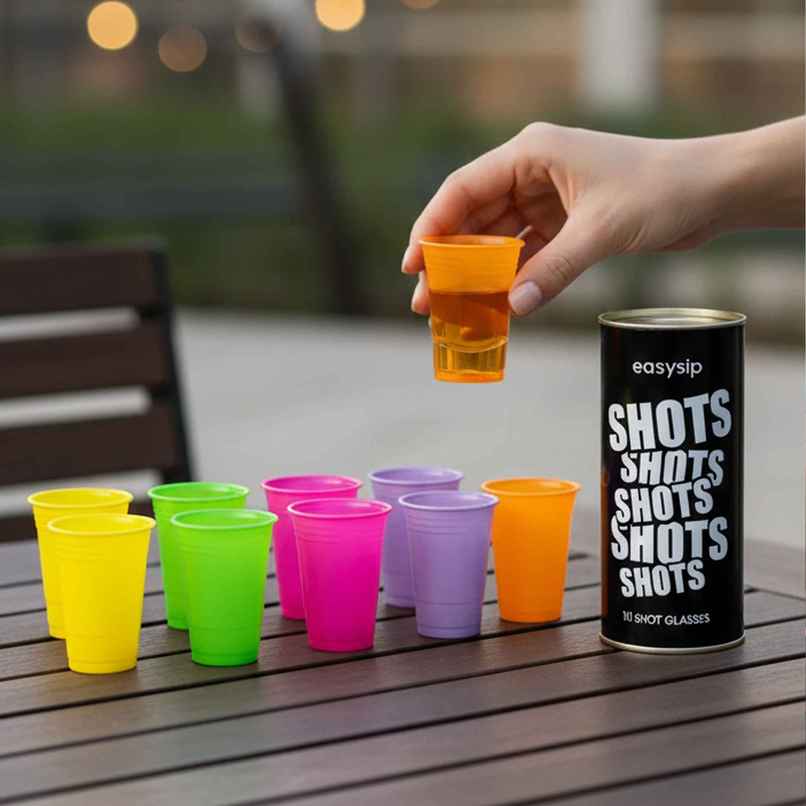 Premium Reusable Party Shot Glasses | Multicolour | Easysip Premium Reusable Party Shot Glasses | Multicolour | Easysip
