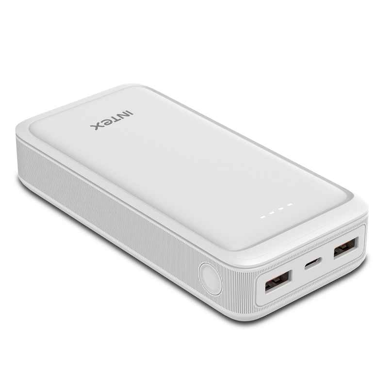Intex 20000 mAh 22 W Power Bank (White, Lithium Polymer, Fast Charging for Mobile)