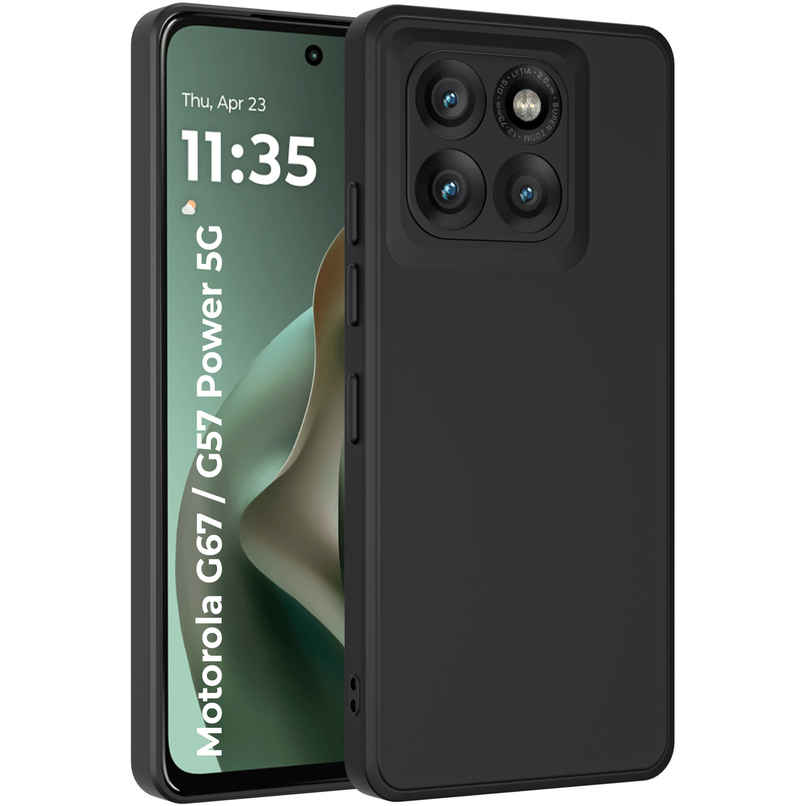 Artistque Case For Motorola G67 Power / G57 Power 5G Back Cover | Plain Liquid Silicone Cover