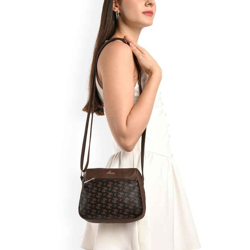 Lavie Women's Mono Ll Farah Crossbody Sling Bag | Ladies Purse Handbag | Brown