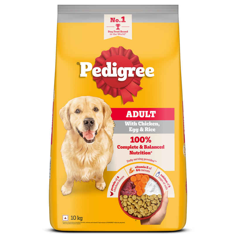 Pedigree Adult Chicken, Egg & Rice Dry Dog Food