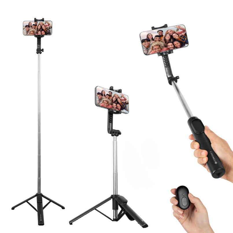 Zebronics Moments 100 Selfie Stick, Bluetooth Shutter Button for Android & iPhones, 360 Rotation Zebronics Moments 100 Selfie Stick, Bluetooth Shutter Button for Android & iPhones, 360 Rotation
