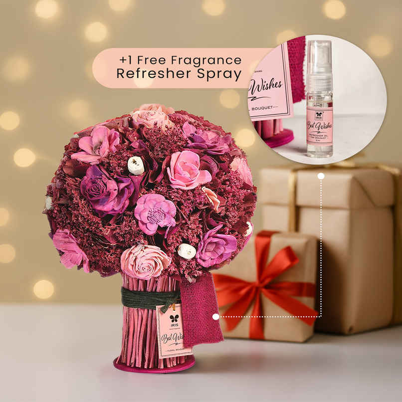 Iris Floral Bouquet with Fragrance Spray Iris Floral Bouquet with Fragrance Spray