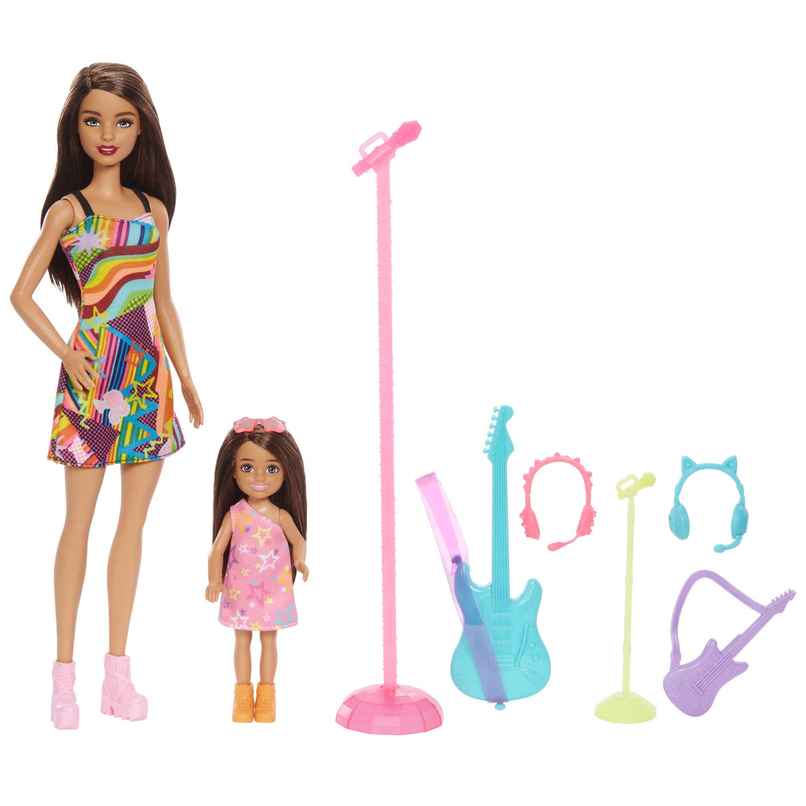 Barbie Doll | Sister Pop Star | Barbie & Chelsea Dolls with Accessories Barbie Doll | Sister Pop Star | Barbie & Chelsea Dolls with Accessories
