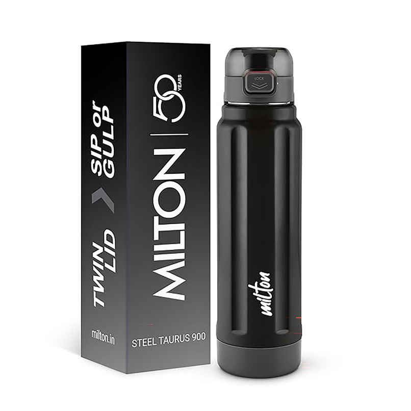 Milton Taurus Steel Insulated Bottle | 665 ml | Black | PU Insulated Milton Taurus Steel Insulated Bottle | 665 ml | Black | PU Insulated