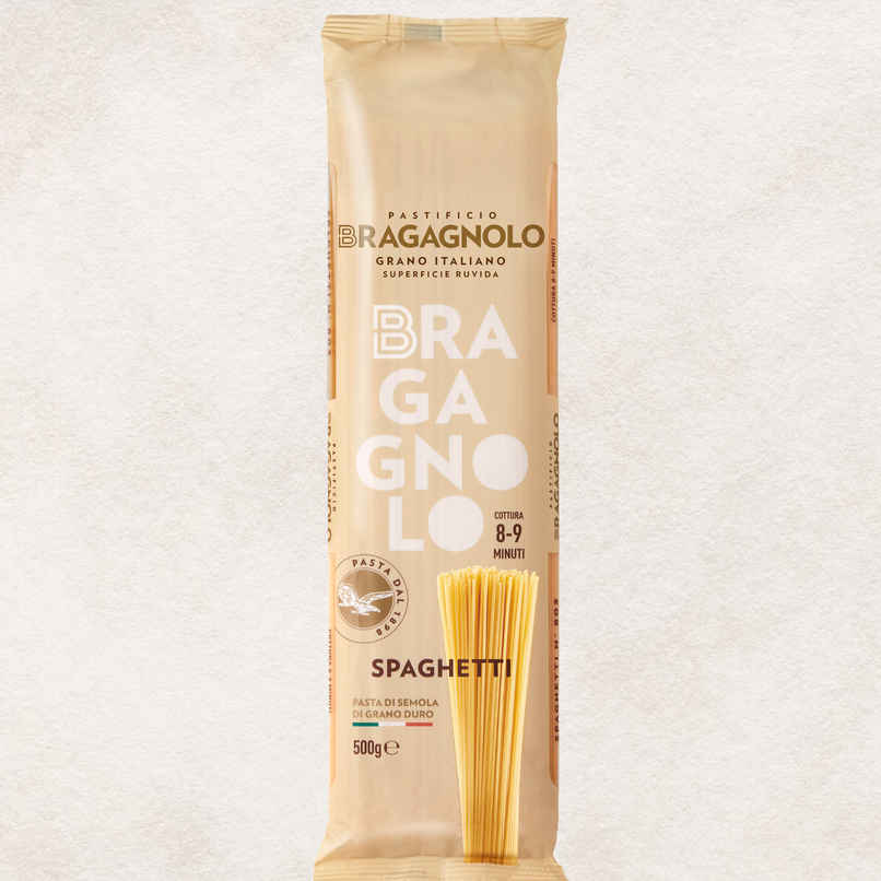 Bragagnolo Spaghetti Pasta | Itlaian Wheat Bronze Cut Die Rough Surface