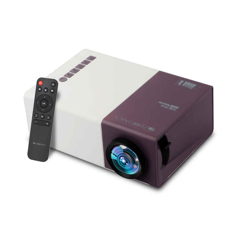 Zebronics Pixaplay 11 Portable LED Projector with FHD 1080p Support | 1500 Lumens | 150'' Large Screen | Dual Power Input,Built-in-Speaker, Remote Control and a Compact Design Zebronics Pixaplay 11 Portable LED Projector with FHD 1080p Support | 1500 Lumens | 150'' Large Screen | Dual Power Input,Built-in-Speaker, Remote Control and a Compact Design