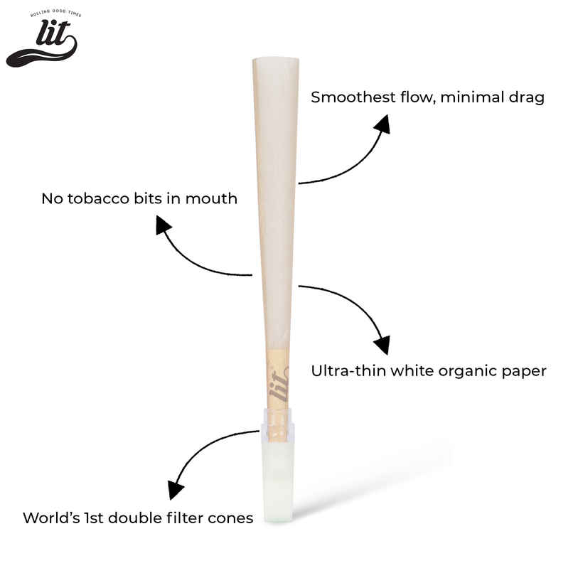 LIT Pure Flow Brown Pre Rolled Cone With Ceremic Filter