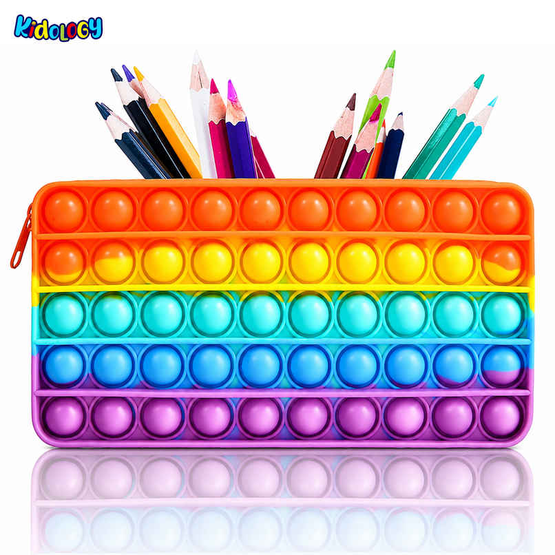 Kidology Pop It Fidget Pencil Pouch Toy | Multicolour