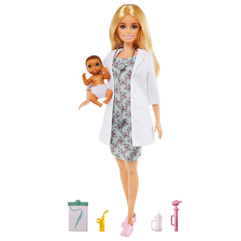 Barbie Baby Doctor Playset, Blonde Hair & Accessories