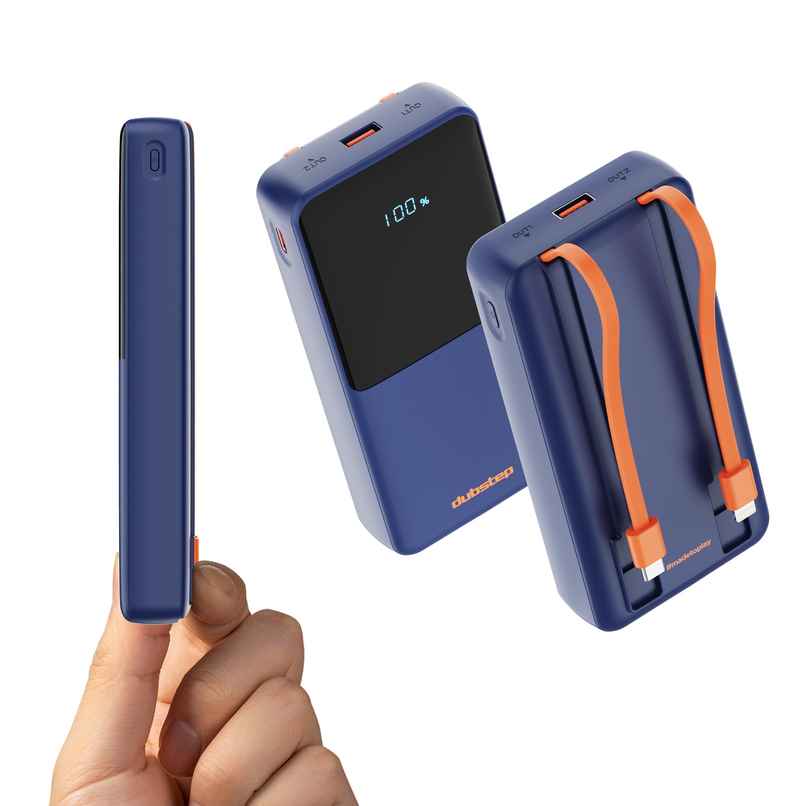 Dubstep Powerblitz X5 22.5W 20000 mAh Fast Charging Power Bank with Inbuilt Type C Blue Dubstep Powerblitz X5 22.5W 20000 mAh Fast Charging Power Bank with Inbuilt Type C Blue