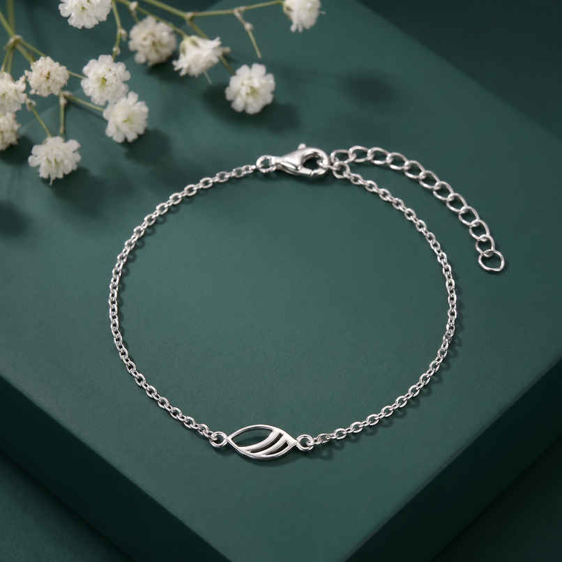 GIVA Silver Marquise bracelet