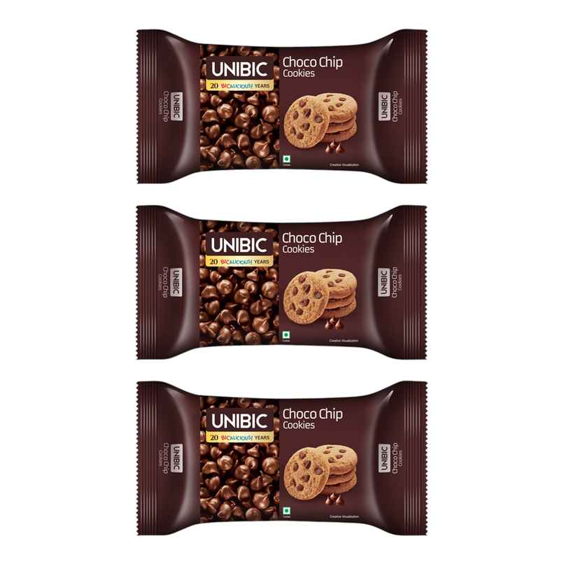UNIBIC Choco Chip Flavoured Biscuits | Trans Fat-Free Combo