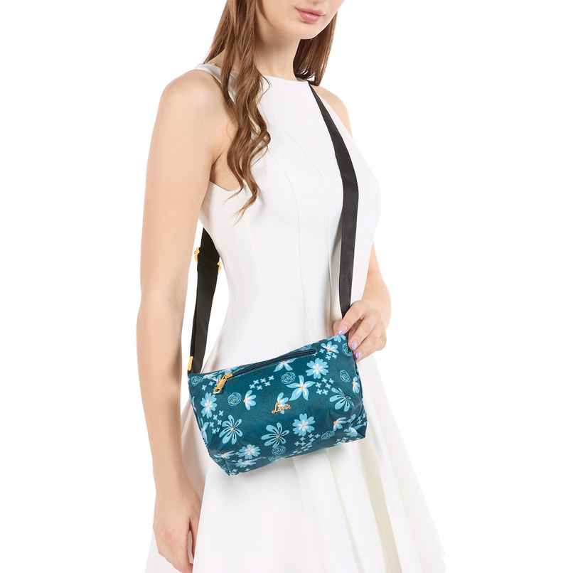 Lavie Women's Trixie Floral Cross Body Sling Bag | Ladies Purse Handbag | Dark Green