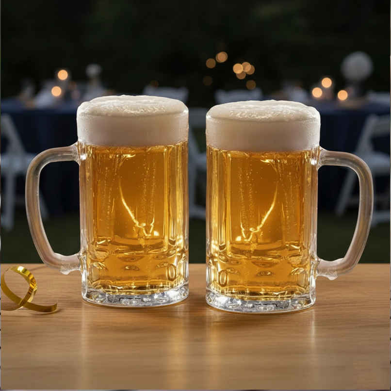 Elegant Beer Mug | Set of 2 | 397 ml | Agaro