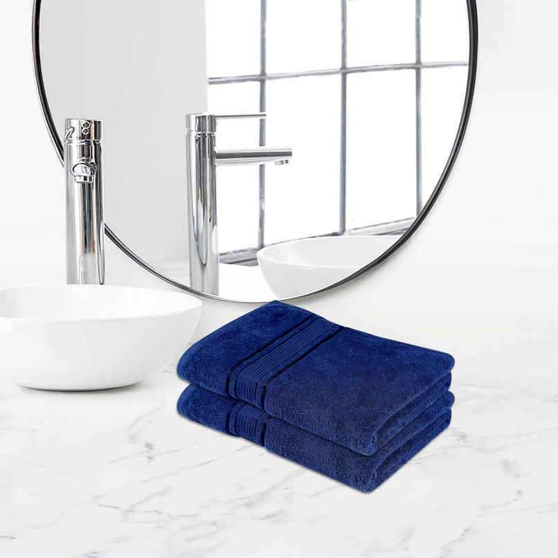 Dream Living Pure Cotton Hand Towel 400 Gsm | Navy - 40 x 60 cm