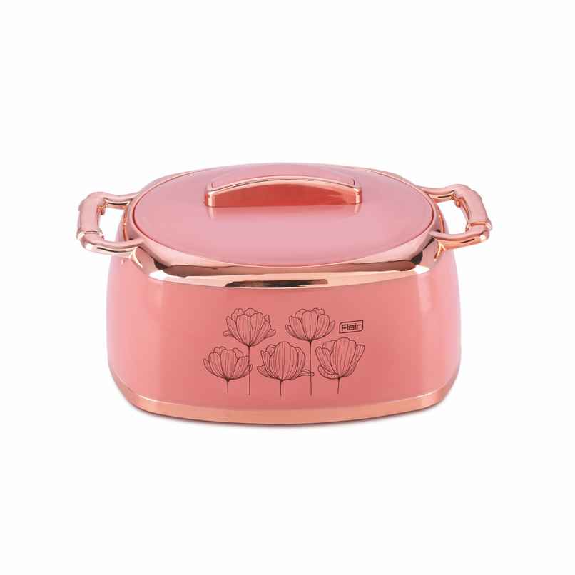 Flair Celebration Insulated Inner Steel Casserole | Pink - 1.5 L