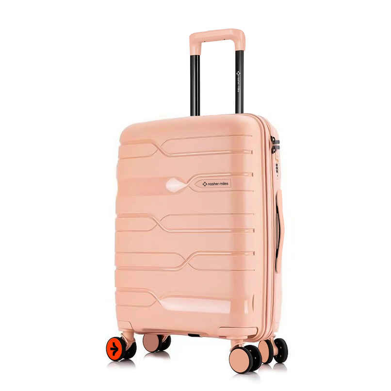 Nasher Miles Paris Check-In Hard Sided Polypropylene 24 Inch|65 cm Trolley Bag - Peach