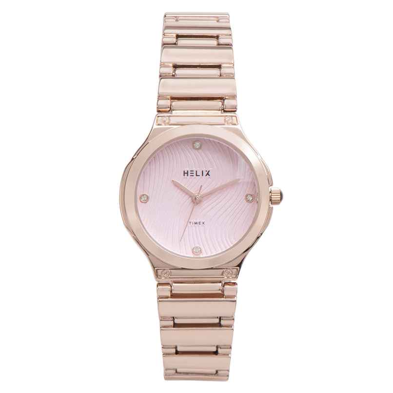 HELIX By Timex Round Dial Analog Women Watch | TW066HL01T | Pink