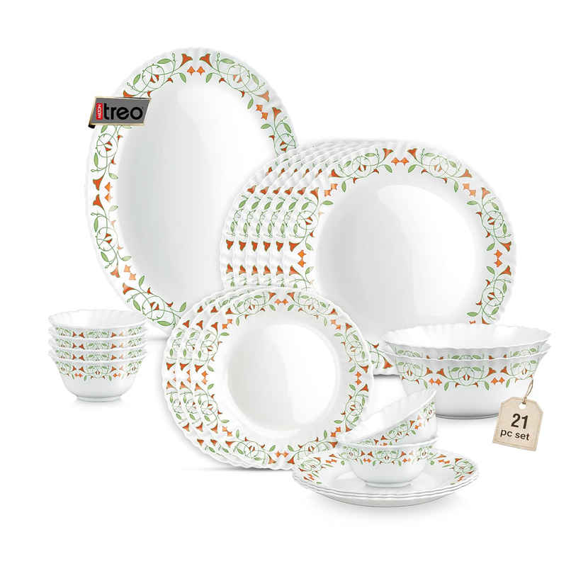 Treo by Milton Opalware Aurelia Meena Dinner Set
