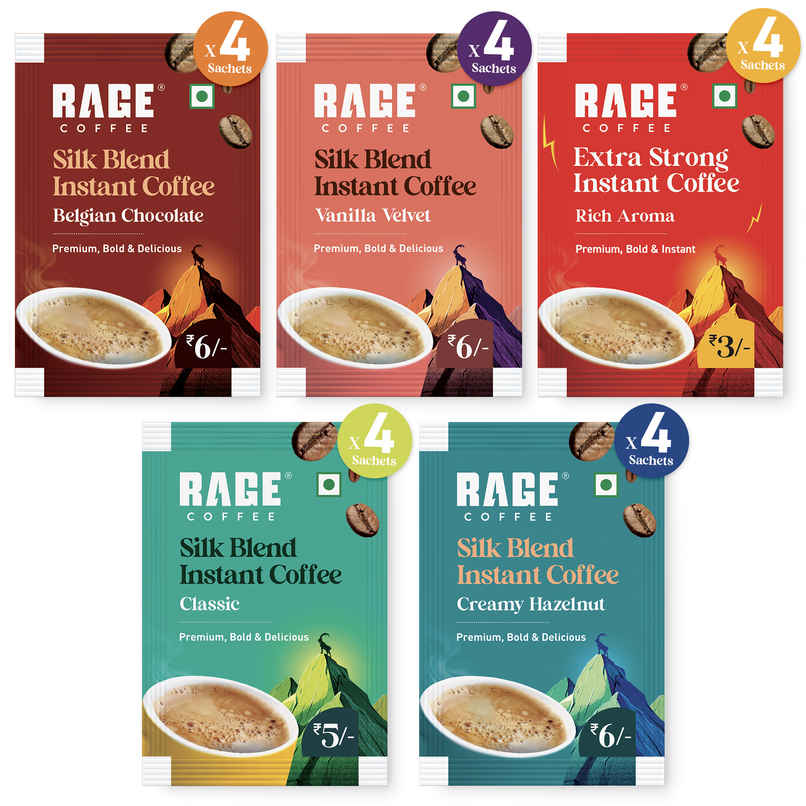 Rage Coffee Assorted Blend Sachets - Pack Of 20