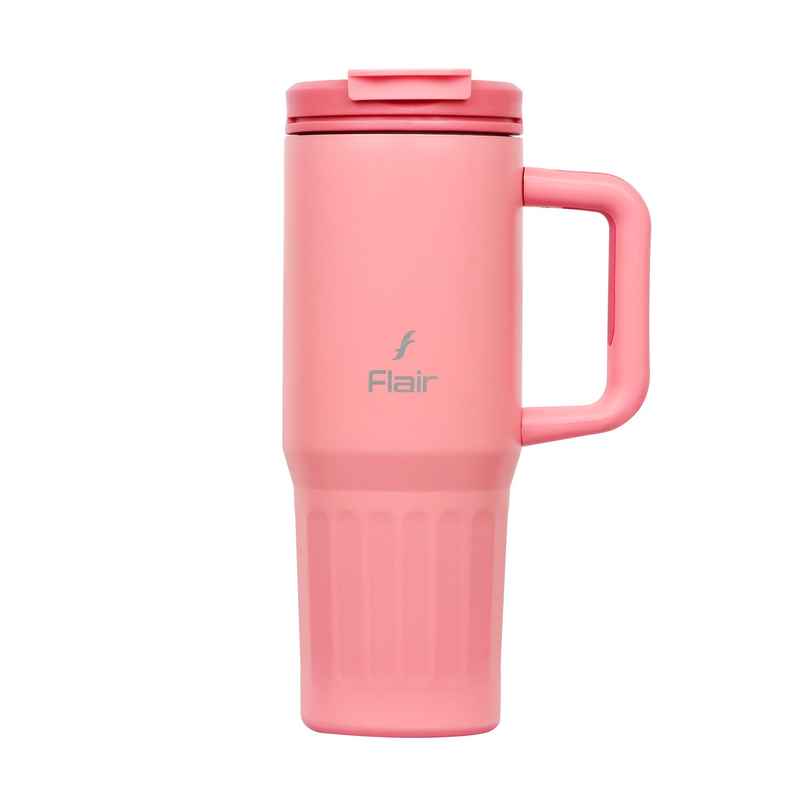FLAIR Vogue 750 ML Insulated Stainless Steel Tumbler with Lid | Pink - 750 ml