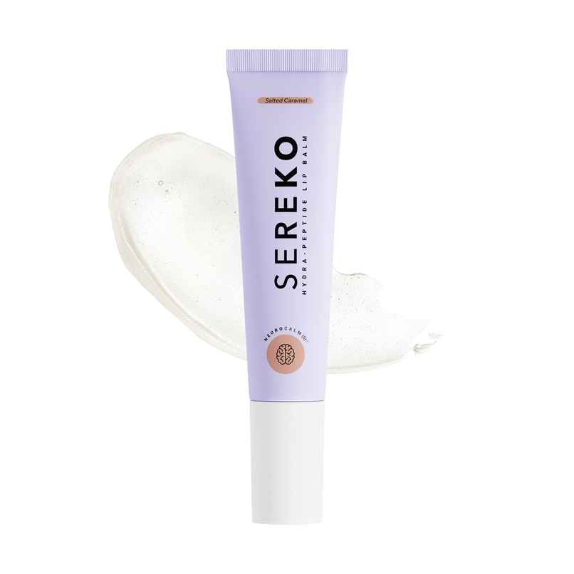 SEREKO Hydra-Peptide Barrier Repair Lip Balm | Moisturization with Salted Caramel - Non Tinted