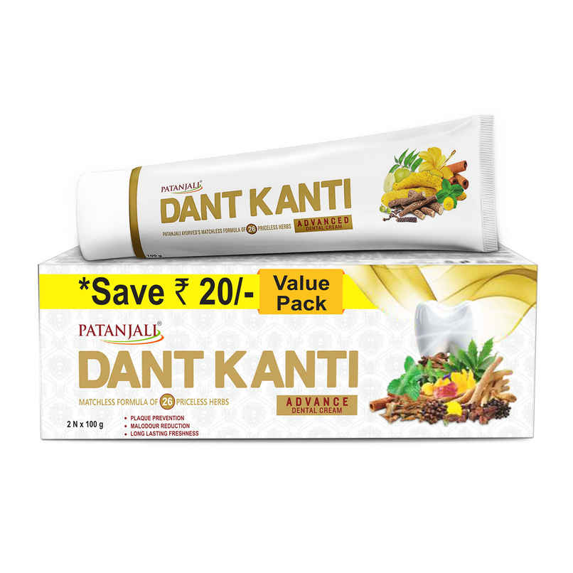 Patanjali Dant Kanti Advance Dental Cream - Herbal Oral Care