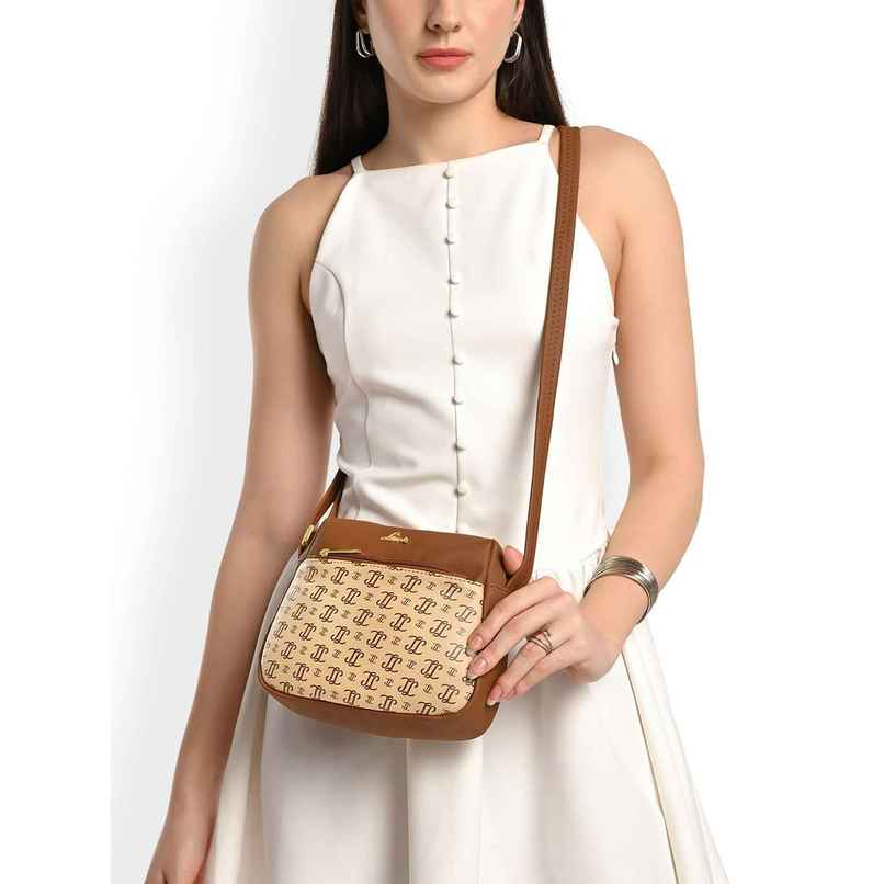Lavie Women's Mono Ll Farah Crossbody Sling Bag | Ladies Purse Handbag | Taupe