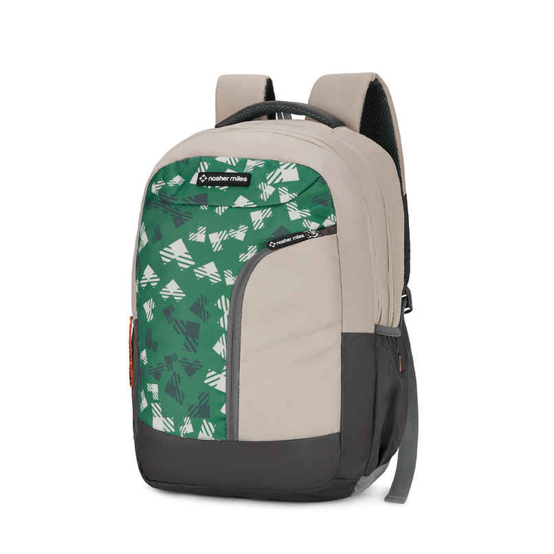 Nasher Miles Tetris Polyester Laptop Backpack with Rain cover | Cream - 36 L Nasher Miles Tetris Polyester Laptop Backpack with Rain cover | Cream - 36 L