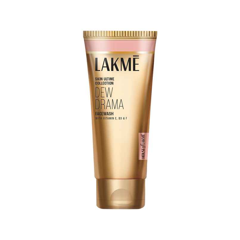 Lakme Dew Drama Facewash With Pro-Ceramides & 6% Vitamin E + B3 + F Complex For Glowing Skin,