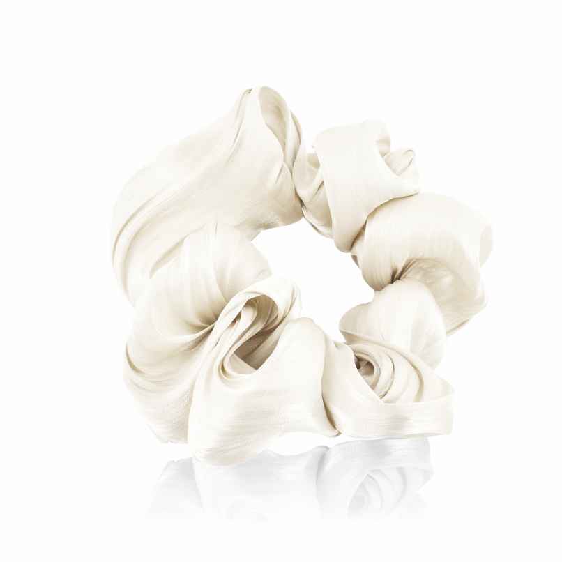 GUBB Satin Scrunchies | White | Smooth & Stylish GUBB Satin Scrunchies | White | Smooth & Stylish