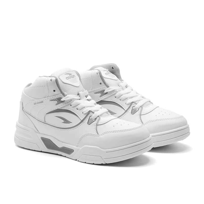 Asian Men's Casual Sneakers | Tango-11 | White and Grey - UK 7