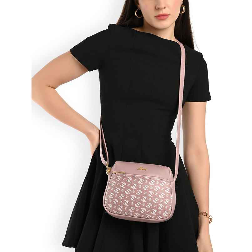 Lavie Women's Mono Ll Farah Crossbody Sling Bag | Ladies Purse Handbag | Pink Lavie Women's Mono Ll Farah Crossbody Sling Bag | Ladies Purse Handbag | Pink