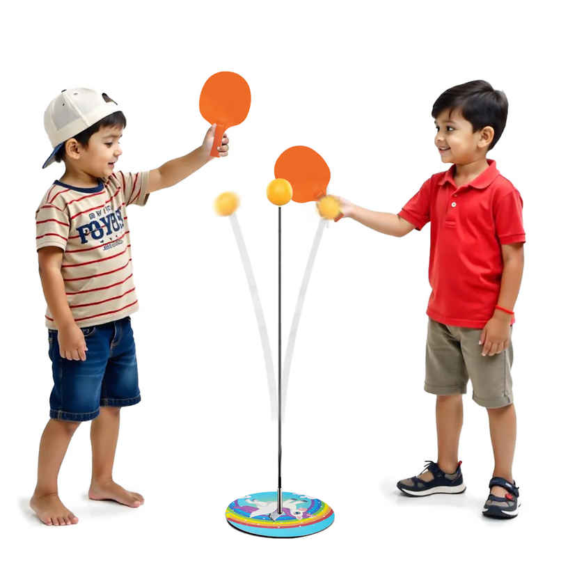 Kidology Light Table Tennis Self Training Indoor Gaming with 2 Racket & 4 Practice Ping Pong Ball