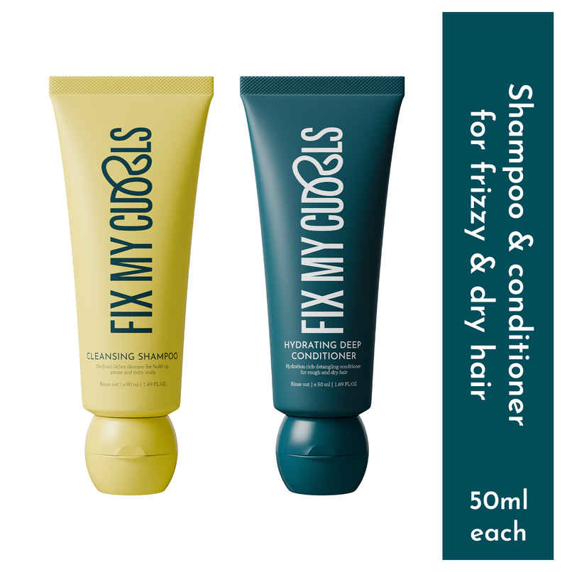 Fix My Curls Shampoo & Condition Bundle | To Cleanse, Clarify & Hydrate Curly, Dry & Wavy Hair