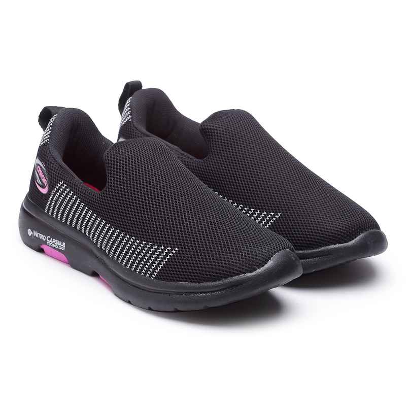 Asian Women s Firefly-111 Black Pink Slipon Shoes | UK-7 Asian Women s Firefly-111 Black Pink Slipon Shoes | UK-7