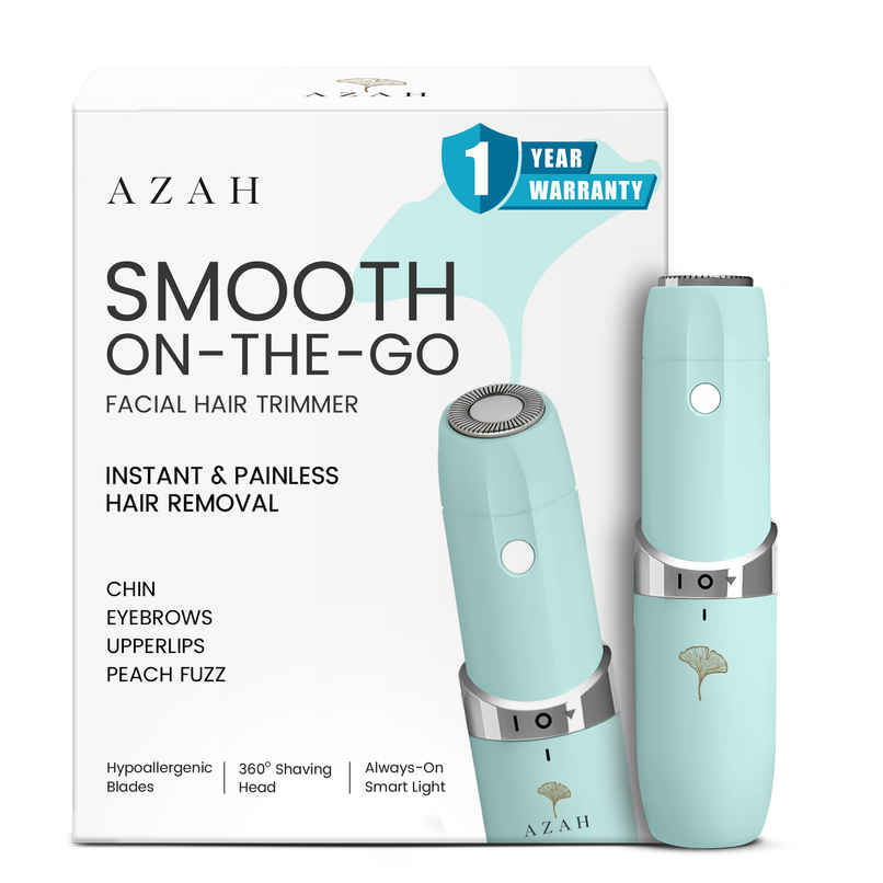 Azah Electric Mini Facial Trimmer | Painless Hair Removal for Upper Lips | Chin & Peach Fuzz