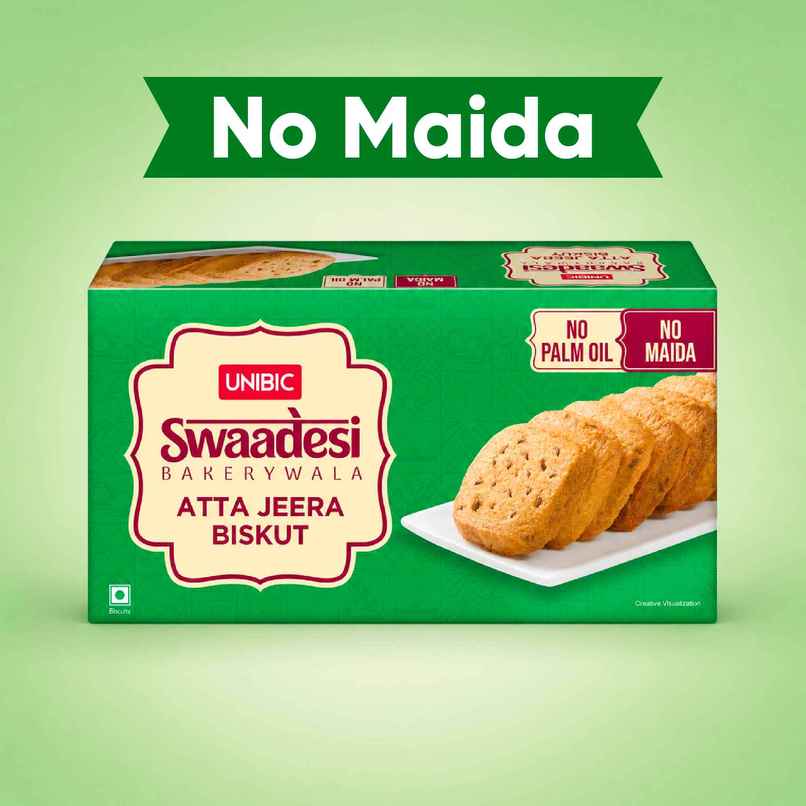 UNIBIC Swaadesi Atta Jeera Bakery Biskut | No Maida| |No Palm Oil