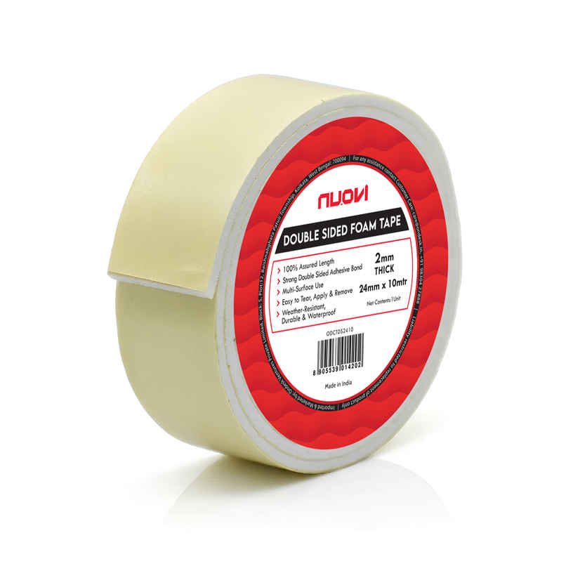 Ondesk Essentials 2Mm Double Sided Foam Tape 1Inch X 10 Mtr Ondesk Essentials 2Mm Double Sided Foam Tape 1Inch X 10 Mtr