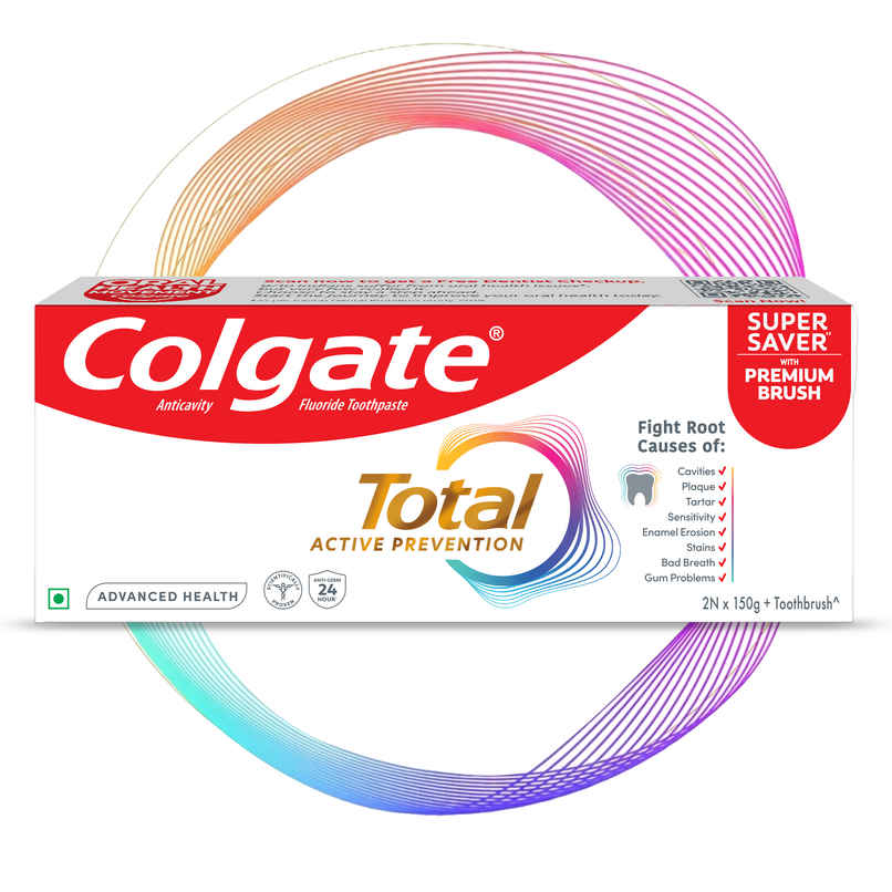 Colgate Total Advanced Health Antibacterial Toothpaste, Whole Mouth Health, Enamel Protection, Combo