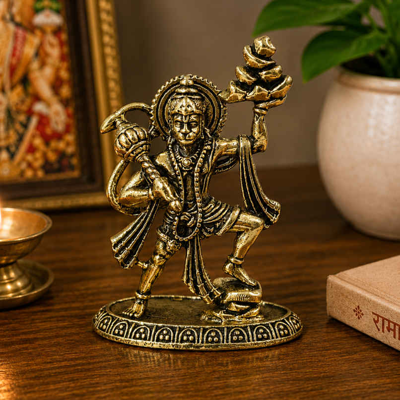 Pure Brass Hanuman Idol | Estoria Collective Pure Brass Hanuman Idol | Estoria Collective