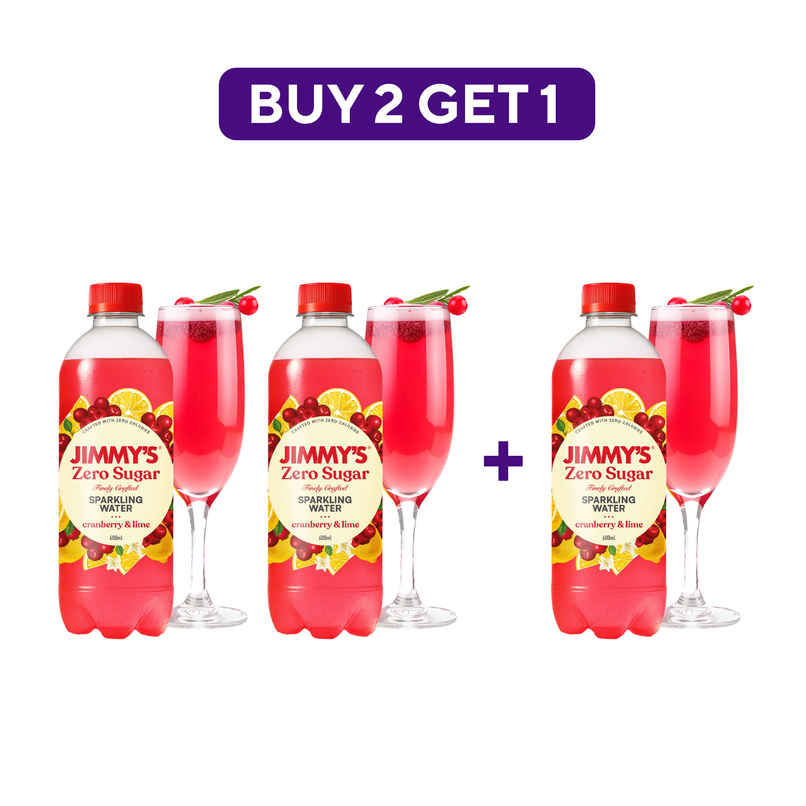 Jimmy's Zero Sugar Cranberry Lime Sparkling Water  Combo 