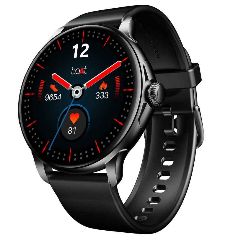 boAt Lunar Oasis Smartwatch | 1.43" AMOLED Display | BT Calling - Active Black