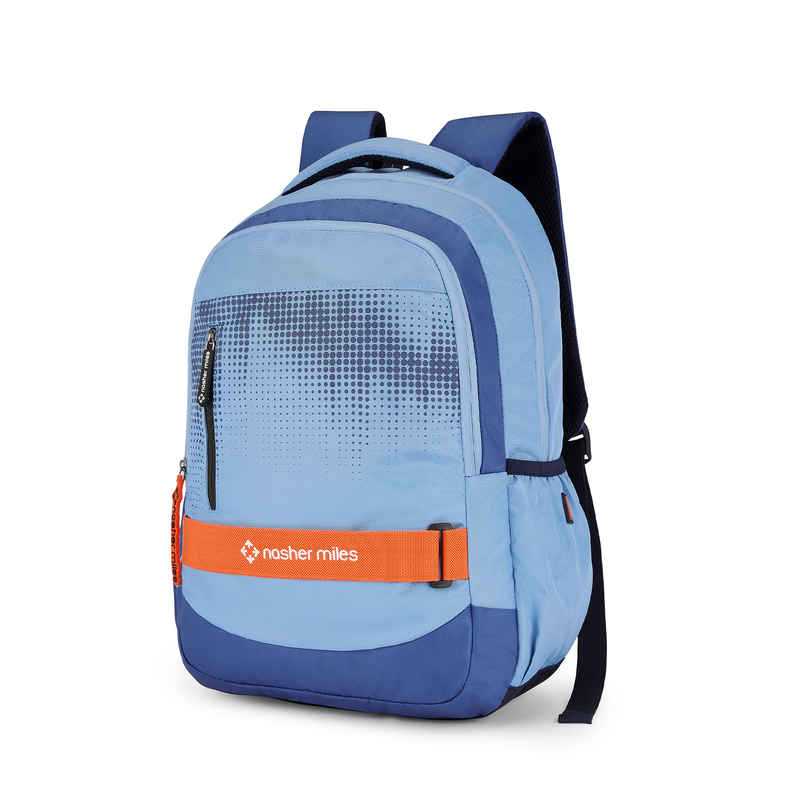 Nasher Miles Technology Polyester Laptop Backpack with Raincover & Front Organiser | Blue - 31 L Nasher Miles Technology Polyester Laptop Backpack with Raincover & Front Organiser | Blue - 31 L